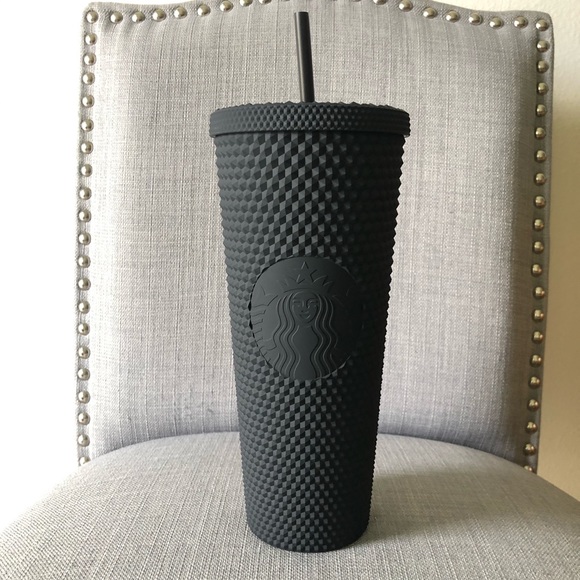 Starbucks Other - 🖤 Starbucks Matte Black Studded Plastic Tumbler🖤